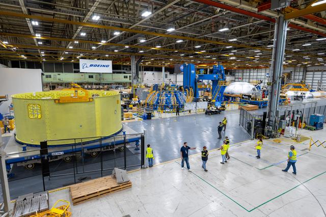 NASA image: Forward Skirt for Artemis III SLS Core Stage Moves for Next Phase of Production